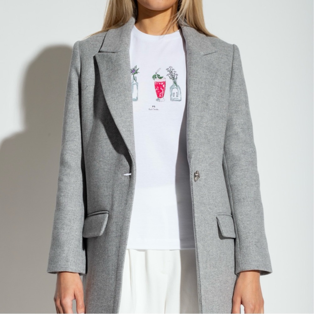 Zadig and Voltaire Gray ‘Monarque’ Wool Blend Coat Size Large NEW with Tags - Picture 6 of 16